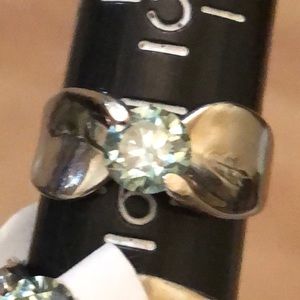 1.25 carat moissanite blue